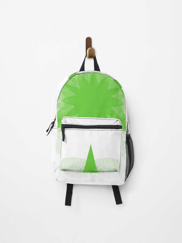 Thumbnail 1 von 3, Rucksack, CirclesOnCircle-2B [11116611-GREEN-WB] designt und verkauft von LottMultimedia.