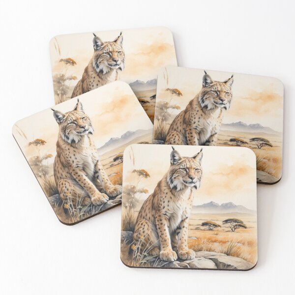 Item preview, 003 Cute Lynx in a Serengeti Scene designed and sold by Alexis Art Collection.