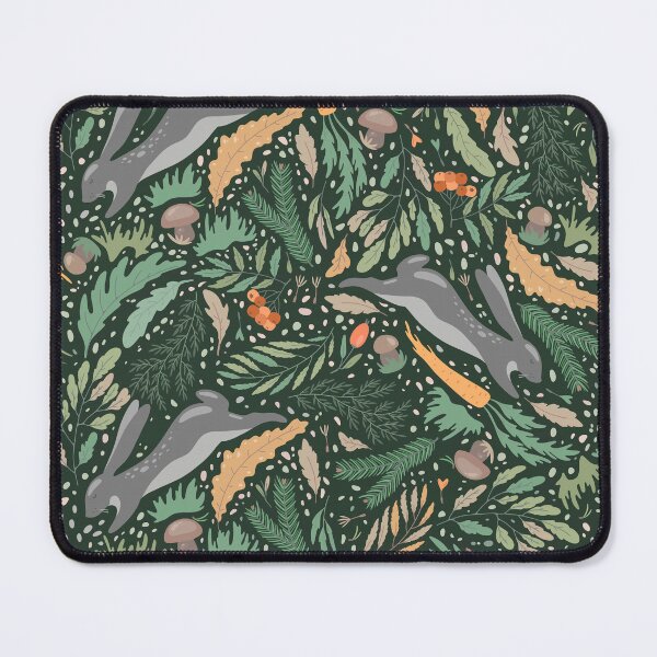 Item preview, Seamless pattern with wild plants, jumping hare designed and sold by Nattalu.
