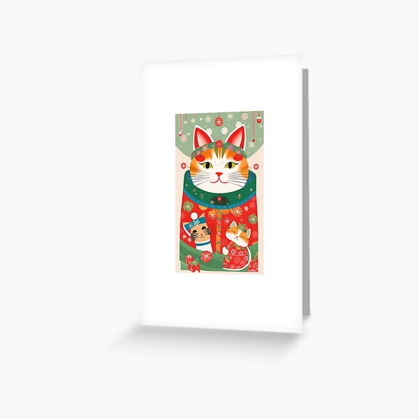 Item preview,  Japan cute kitten  Christmas designed and sold by KorArtStudio.