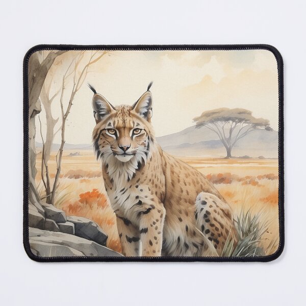 Item preview, 004 Cute Lynx in a Serengeti Scene designed and sold by Alexis Art Collection.