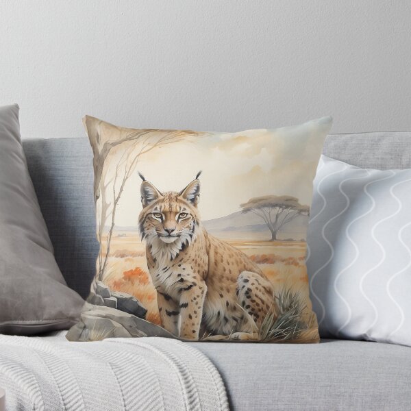 Item preview, 004 Cute Lynx in a Serengeti Scene designed and sold by Alexis Art Collection.