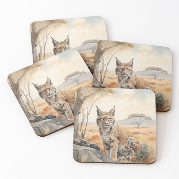 Item preview, 004 Cute Lynx in a Serengeti Scene designed and sold by Alexis Art Collection.