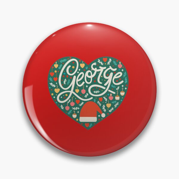 Item preview, George Name Christmas Heart designed and sold by Itsheartshop.