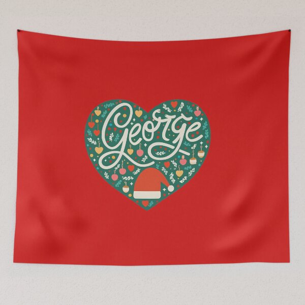 Item preview, George Name Christmas Heart designed and sold by Itsheartshop.