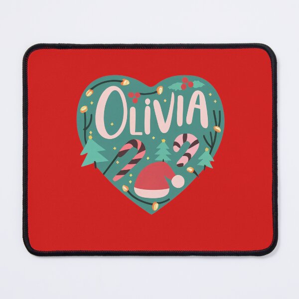 Artikelvorschau, Olivia Name Weihnachtsherz entworfen und verkauft von Itsheartshop.