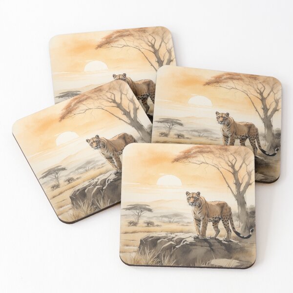 Item preview,  001 Cute Panther in a Serengeti Scene designed and sold by Alexis Art Collection.
