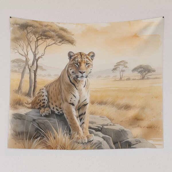 Item preview,  002 Cute Panther in a Serengeti Scene designed and sold by Alexis Art Collection.