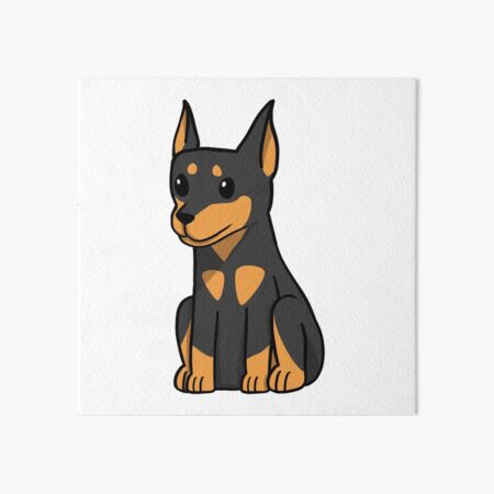 Zwergpinscher Niedlicher Cartoon Galeriedruck