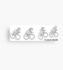 Happy Mountain Biker Canvas Print