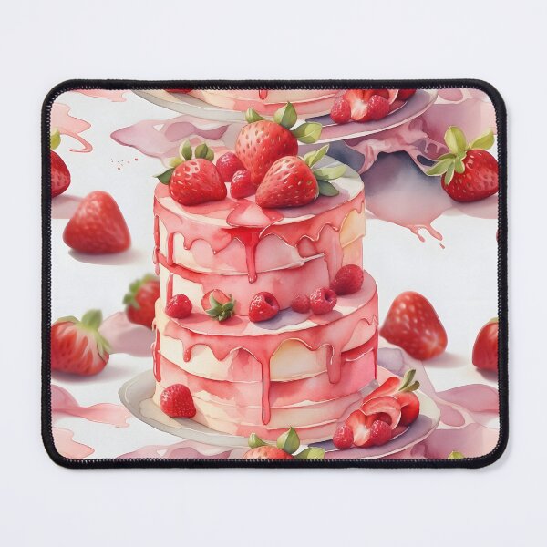 Item preview, Strawberry cake on table, seamless pattern designed and sold by Jayjaynaenae.