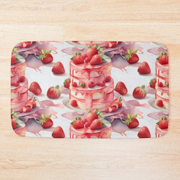 Item preview, Strawberry cake on table, seamless pattern designed and sold by Jayjaynaenae.