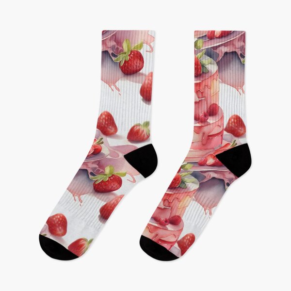 Item preview, Strawberry cake on table, seamless pattern designed and sold by Jayjaynaenae.