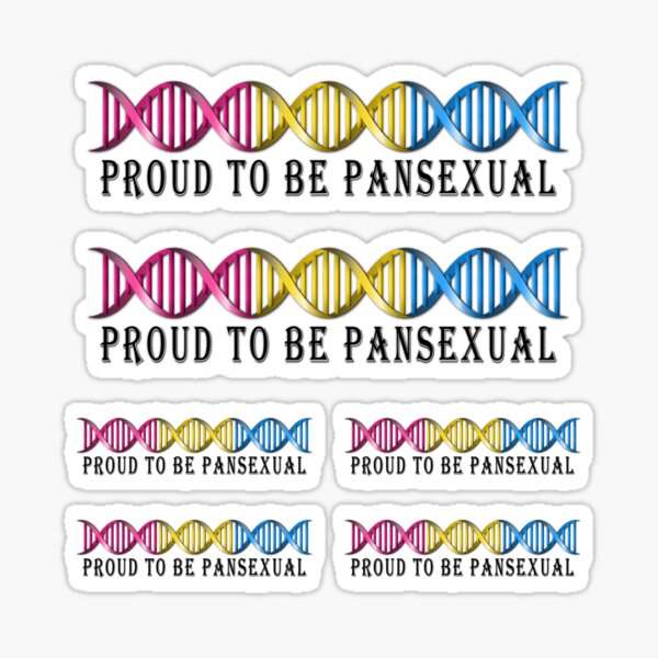 Pansexual Pride Flag Colored DNA Strand Sticker