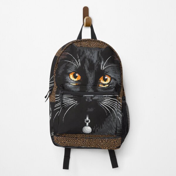 Artikelvorschau, ästhetische niedliche schwarze Katzenporträt-Pixelkunst entworfen und verkauft von Catophile.