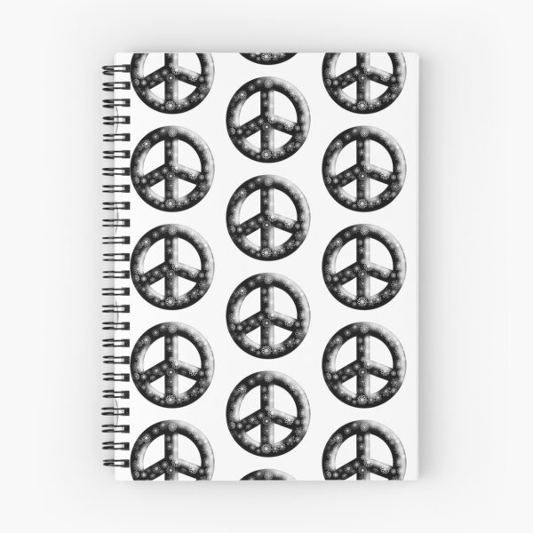 Item preview, 3D Black Peace Sign with Flowers designed and sold by Mothrrr.