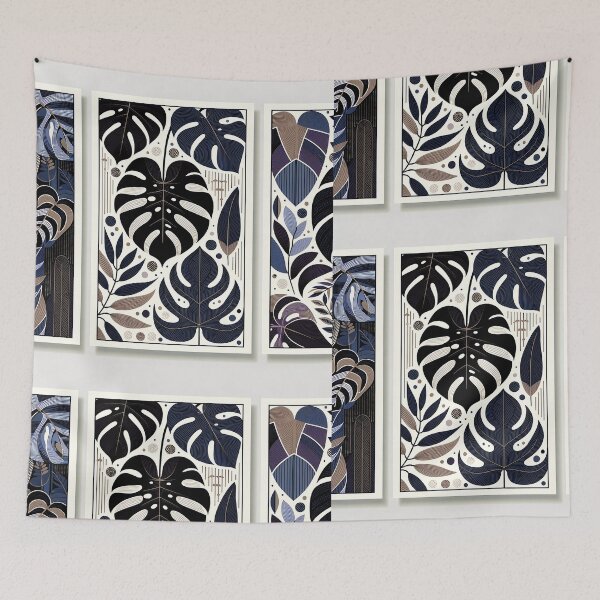 Item preview, Botanical Elegance Artwork - Modern Geometric Leaf Illustrations - Versatile Home & Lifestyle Collection designed and sold by MellowLazy.