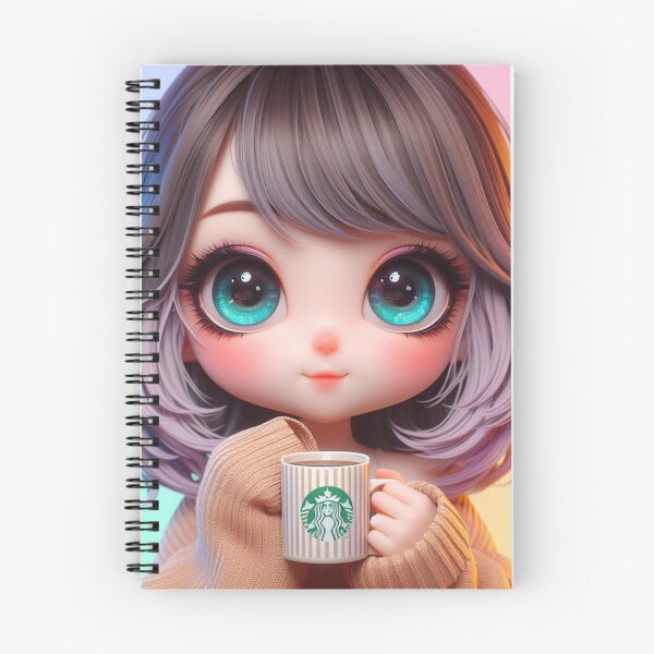 Item preview, Cute Big-Eyed Girl Doll Coffee 1 Sweater designed and sold by AIExpressive.