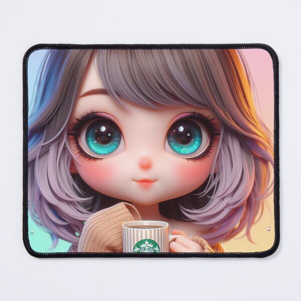 Item preview, Cute Big-Eyed Girl Doll Coffee 1 Sweater designed and sold by AIExpressive.