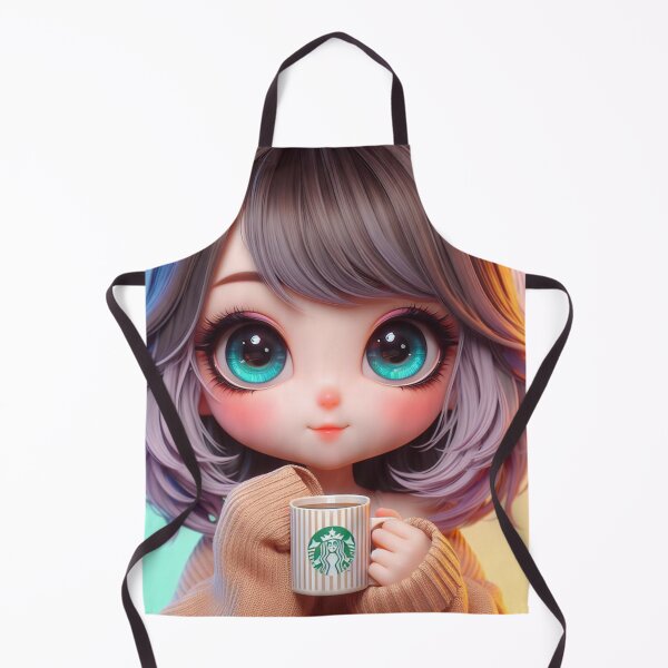 Item preview, Cute Big-Eyed Girl Doll Coffee 1 Sweater designed and sold by AIExpressive.