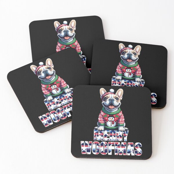Item preview, Merry Woofmas French Bulldog's Winter Wonderland | Snowman Buddy Frenchie Festivity designed and sold by TheMostLikely.