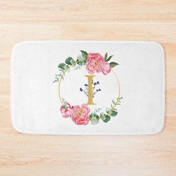 Item preview, Monogram Floral Letter i Golden Frame designed and sold by ArtCornerStudio.