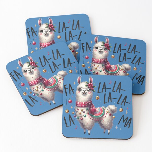Item preview, Christmas Llama Spreads Festive Cheer with a Carol designed and sold by Hibiskusmond.