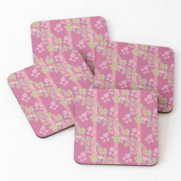 Item preview, Pink Floral and leaves batik designed and sold by tamongg14.