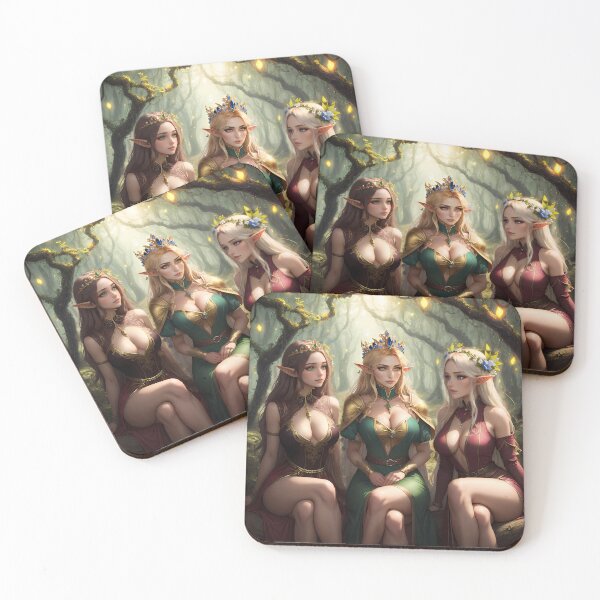 Item preview, An Elven Mother and her Daughters designed and sold by AthenaShadow.
