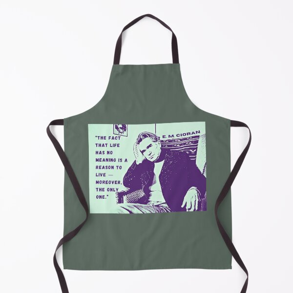 Item preview, Emil Cioran portrait and quote: The fact that life has no meaning is a reason to live - moreover, the only one. designed and sold by artbleed.