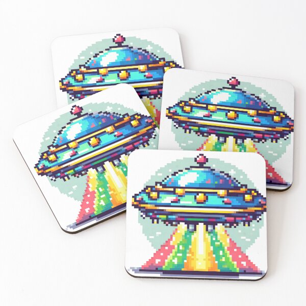 Item preview, Pixel UFO Invasion - Retro Alien Craft Design designed and sold by PixelArtly.