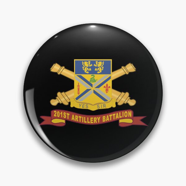 Artikelvorschau, Armee – 201. Feldartilleriebataillon – DUI w Br – Band X 300 entworfen und verkauft von Military Insignia Products.