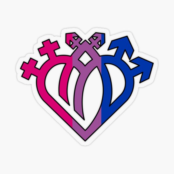 Spectrum Syndicate Logo Bisexual Variant Transparent Sticker