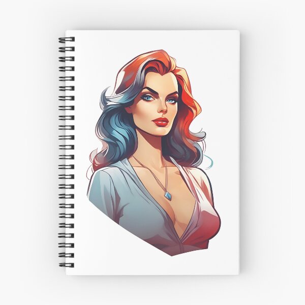 Item preview, Red superhero woman illustration designed and sold by AestheticArtHub.