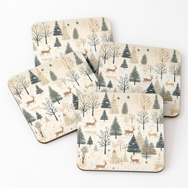 Item preview, Woodland Christmas, Christmas paper, seamless pattern, Digital Paper No.037 designed and sold by GoDATAP.