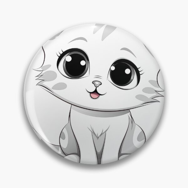 Item preview, Cute white drawing cat  designed and sold by PetPalsEmporium.