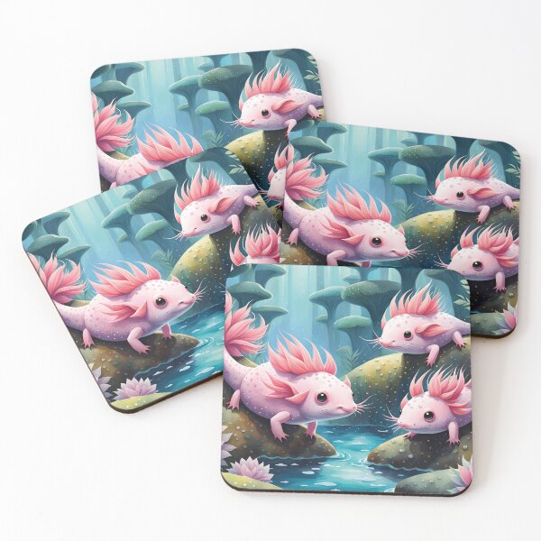 Item preview, cute axolotl, kawaii designed and sold by Mauswohn.