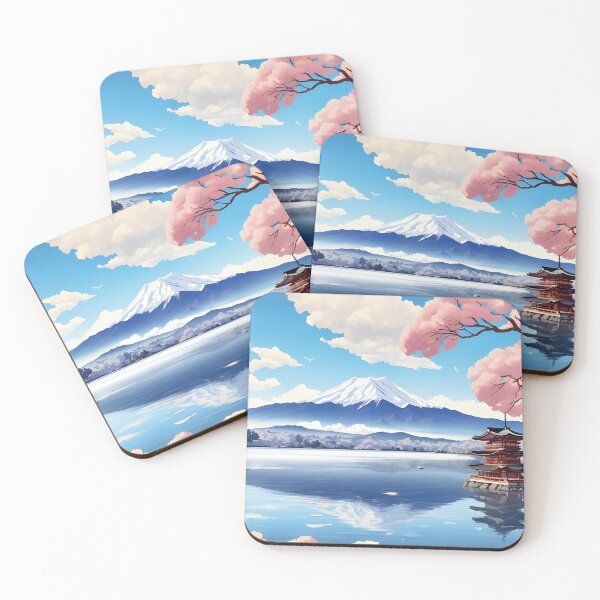 Item preview, Fuji mountain from Kawaguchiko lake and sun sky, art print. designed and sold by Jayjaynaenae.
