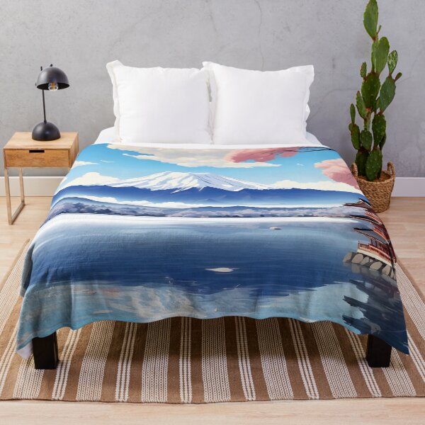Item preview, Fuji mountain from Kawaguchiko lake and sun sky, art print. designed and sold by Jayjaynaenae.