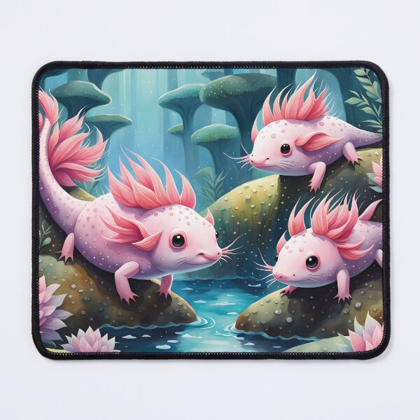 Item preview, cute axolotl, kawaii designed and sold by Mauswohn.