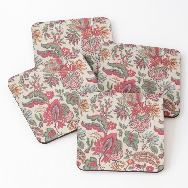 Item preview, A Bright Floral Pattern with Exotic Red Flowers. Old Flower Ornament designed and sold by amovitania.