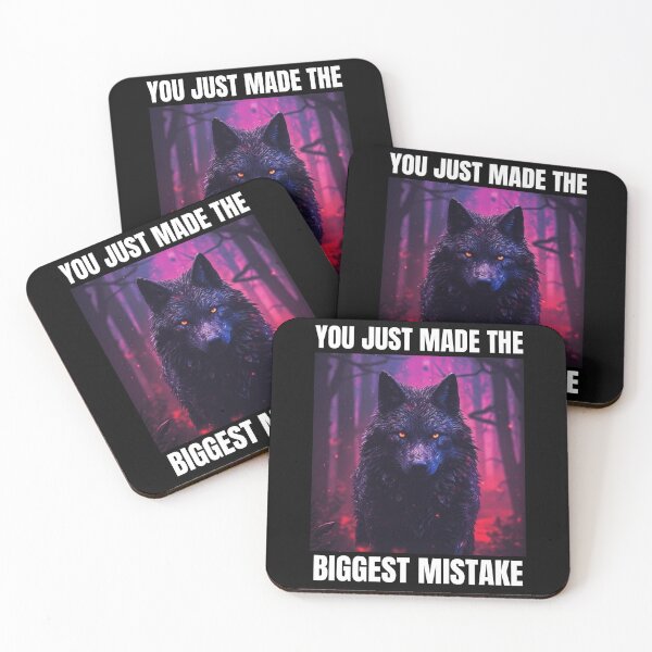 Item preview, Angry Wolf, You Just Made The Biggest Mistake designed and sold by Print Magic Gallery⭐⭐⭐⭐⭐.