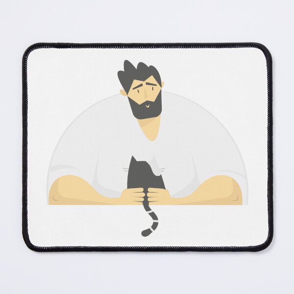Item preview, Illustration with man and cat, pet. Vector illustration. Pet adoption. designed and sold by ElenaPost.