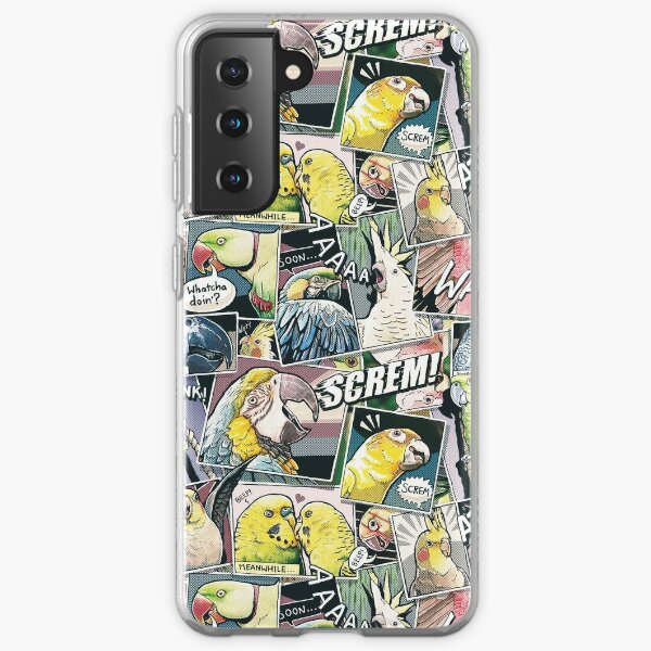 Parrots Comic Style Samsung Galaxy Soft Case