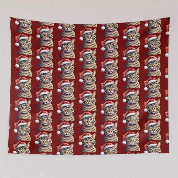 Item preview, Christmas happy cat cartoon style designed and sold by SleeeepyStudio.