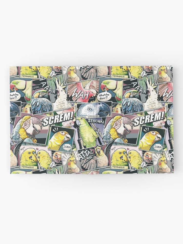 Alternate view of Parrots Comic Style Hardcover Journal