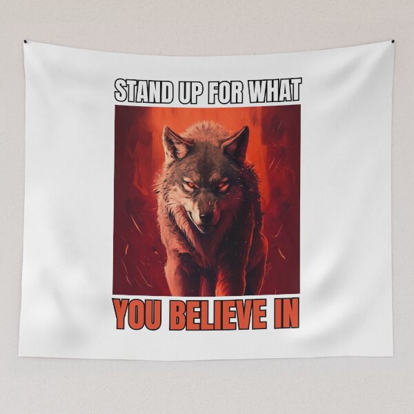 Item preview, Angry Wolf, Stand up for What you Believe in designed and sold by Print Magic Gallery⭐⭐⭐⭐⭐.
