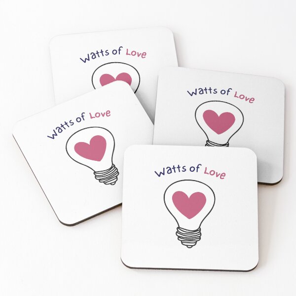 Aperçu de l'œuvre Watts d'amour - jeu de mots mignon pour les amoureux créée et vendue par PurpleWay.