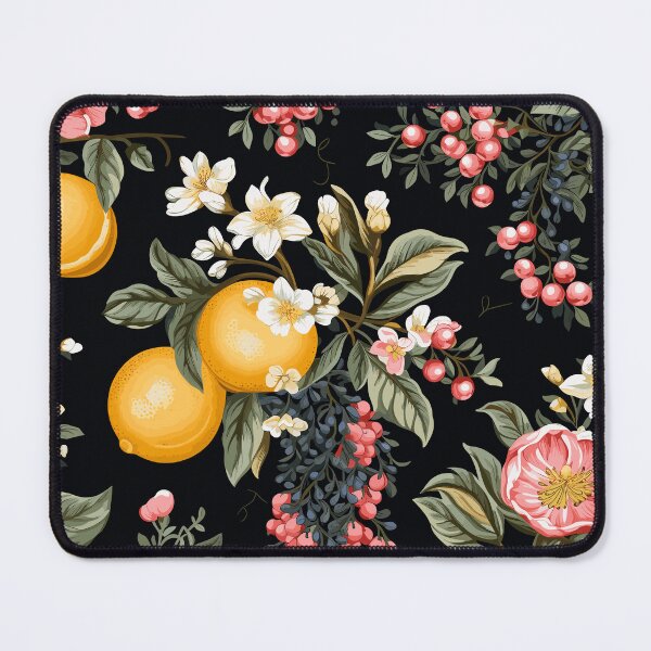 Item preview, floral pattern of oranges with berries and flowers designed and sold by Astralshop247.