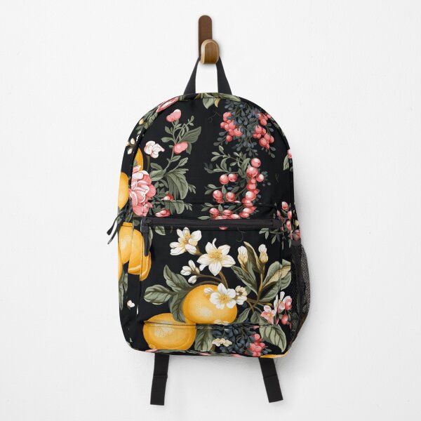Item preview, floral pattern of oranges with berries and flowers designed and sold by Astralshop247.